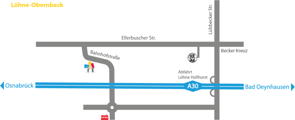 Anfahrtsskizze zur Grundschule Obernbeck